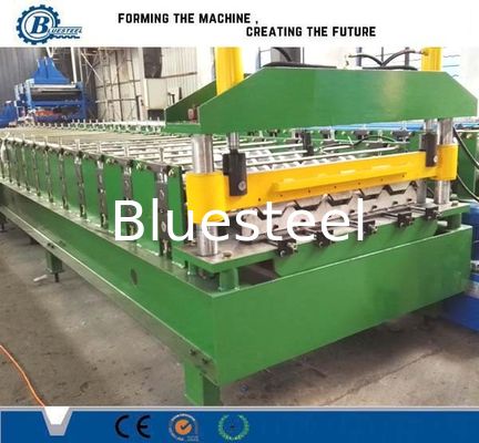 Zincir Sürücü Çatı Kelepçesi Makinesi 5KW Hidrolik Kesim 0.3-0.8mm Çelik Yaprak Rulo Eski