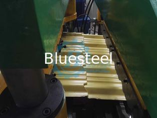 18 İstif Renkli Kaplamalı Çelik Adım Çatı Paneli Rulo Şekillendirme Makinesi
