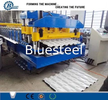 Hidrolik kesme sistemi ve elektrikli 6m*1.5m*1.5m Tile Roll Forming Machine