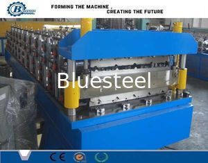 8.5T Çift katmanlı şekillendirme makinesi pürüzsüz şekillendirme süreci için mavi renkte