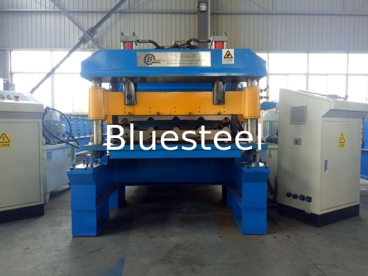Hidrolik Kesme Metal Çatı Rulo Şekillendirme Makinesi 18-20 İstasyon