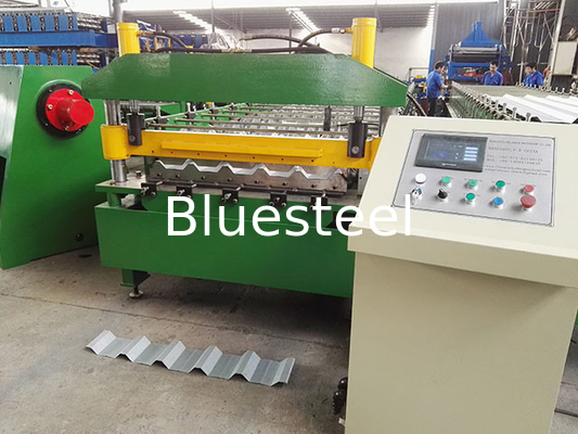 Hidrolik Kesme Metal Çatı Rulo Şekillendirme Makinesi 18-20 İstasyon