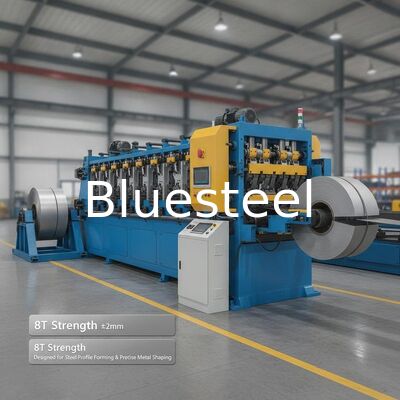 Hassas Metal Şekillendirme için ±2 mm Kesim Hassasiyeti, 8T Mukavemeti ve PLC Kontrol Sistemine Sahip Oluklu Rulo Şekillendirme Makinesi