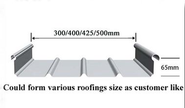 7.5KW PLC kontrolü 20-22 istasyon 0.3-1.2mm için ayakta dikiş rulo şekillendirme makinesi