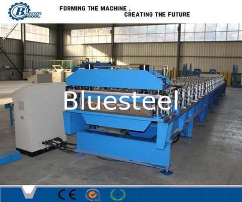 Zincir Sürücü Çatı Kelepçesi Makinesi 5KW Hidrolik Kesim 0.3-0.8mm Çelik Yaprak Rulo Eski